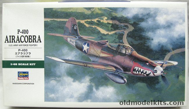 Hasegawa 1/48 Bell P-400 Airacobra - USAAF 347FG 67FS Guadalcanal 1942 / 35FG 39FS Lt. Eugene Wahl New Guinea 1942, JT92 plastic model kit